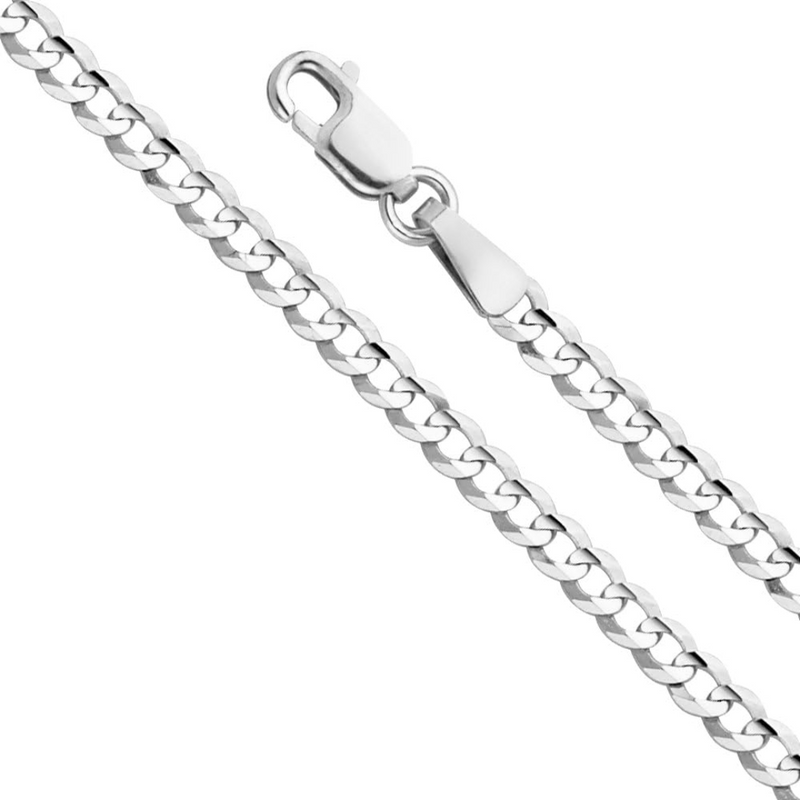 10K White Gold 20" Curb Chain