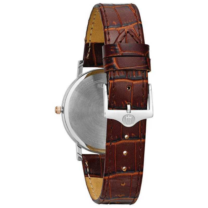 Bulova Classic Rose Gold and Leather Watch