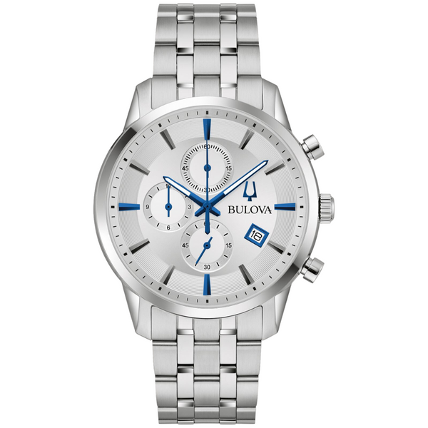 Bulova Sutton Silver Tone Watch