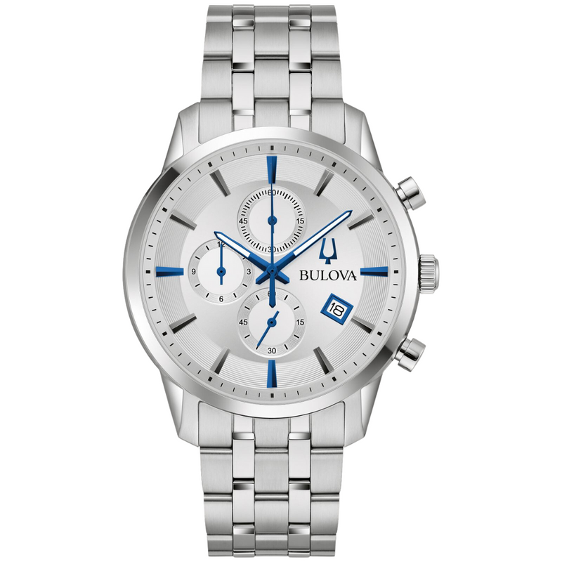 Bulova Sutton Silver Tone Watch