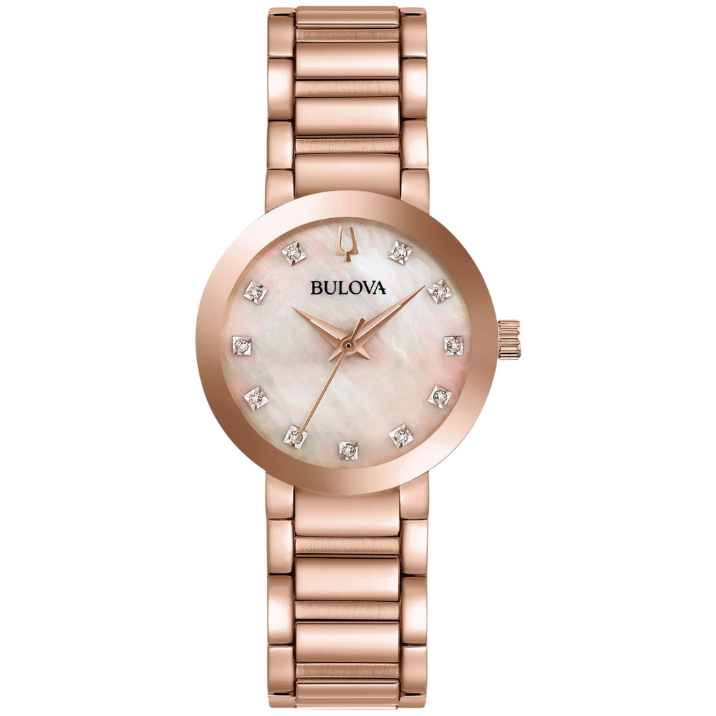 Bulova gold diamond watch hotsell