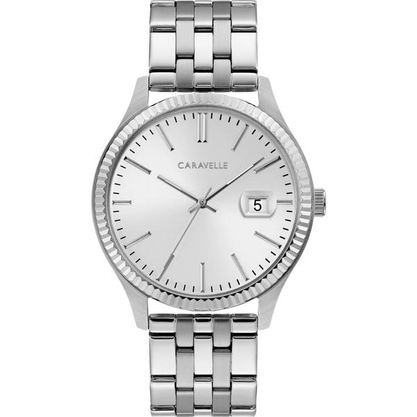 Caravelle Dress Silver Tone Watch
