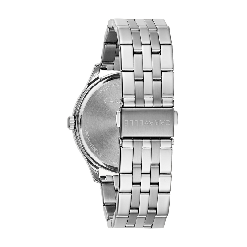 Caravelle Dress Silver Tone Watch