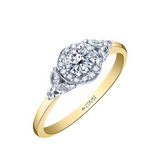 18K Yellow Gold Canadian Diamond Multistone Engagement Ring