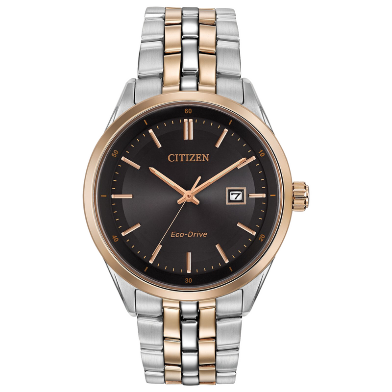 Citizen Addysen Eco-Drive Black & Rose Gold Watch