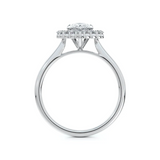 Forevermark 14K White Gold .93ctw Pear Shaped Diamond Halo Ring