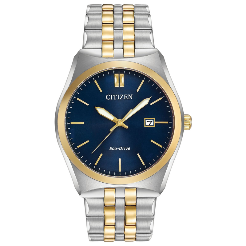 Citizen Eco-Drive Blue Dial Two Tone Watch