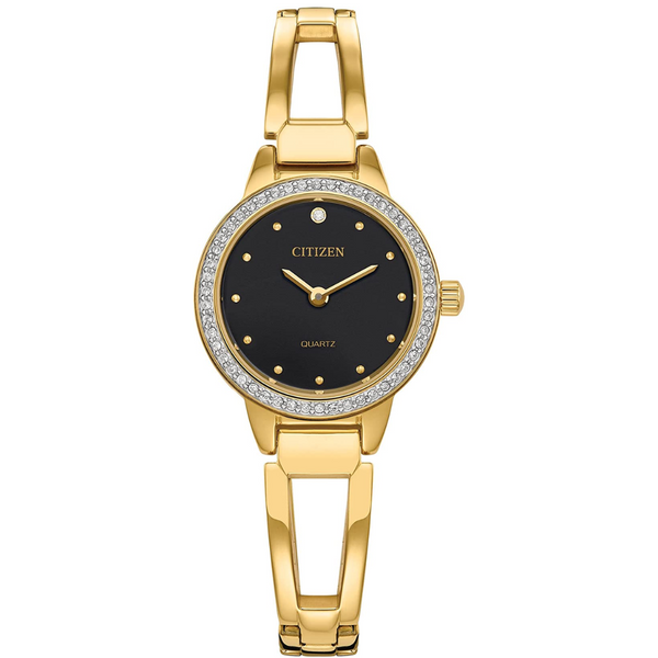 Citizen Quartz Black Dial Bangle Watch