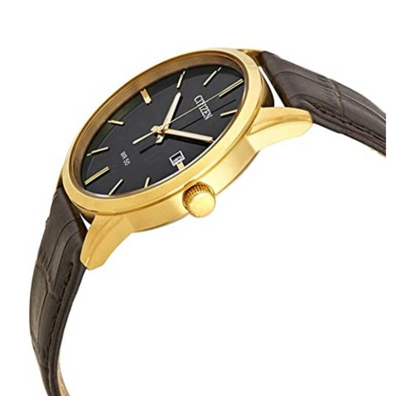 Citizen Quartz Brown Leather Strap Watch
