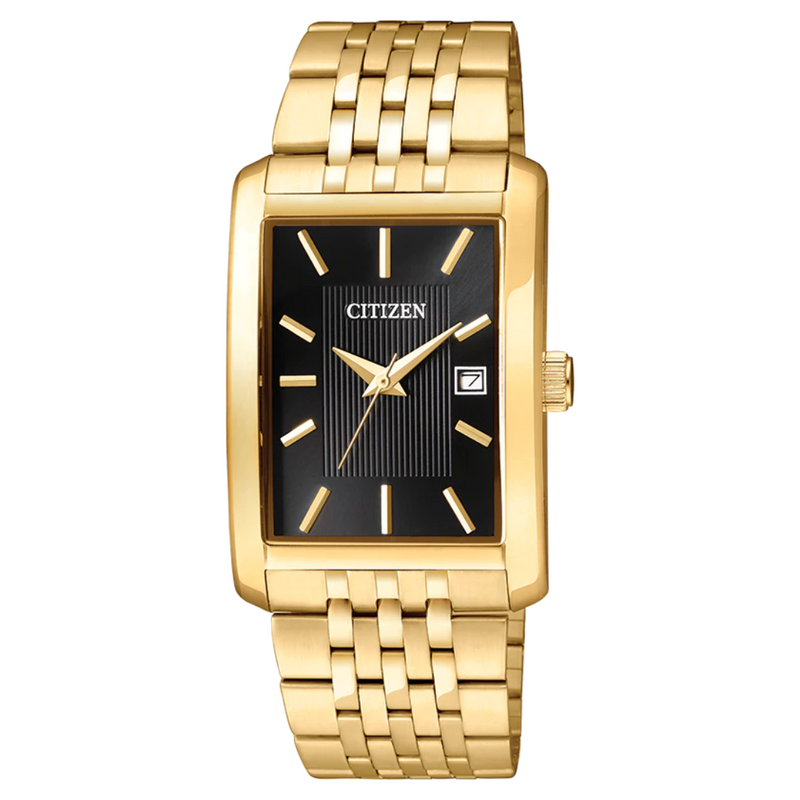 Citizen Quartz Rectangle Face with Black Dial Watch