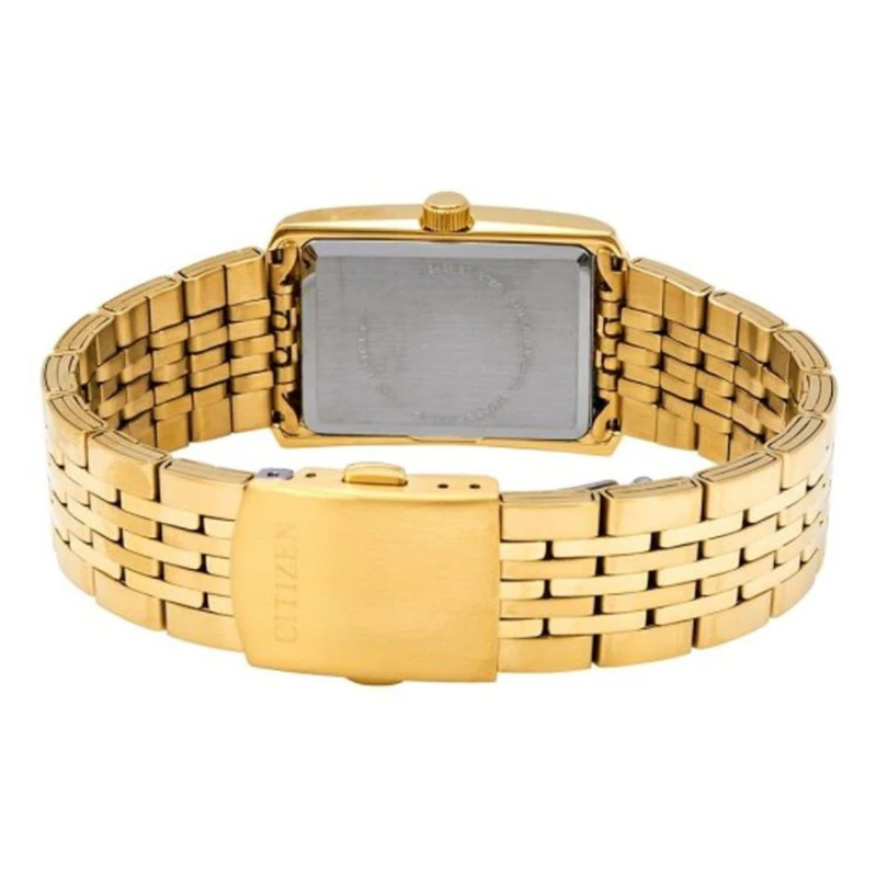 Citizen Quartz Rectangle Face with Black Dial Watch