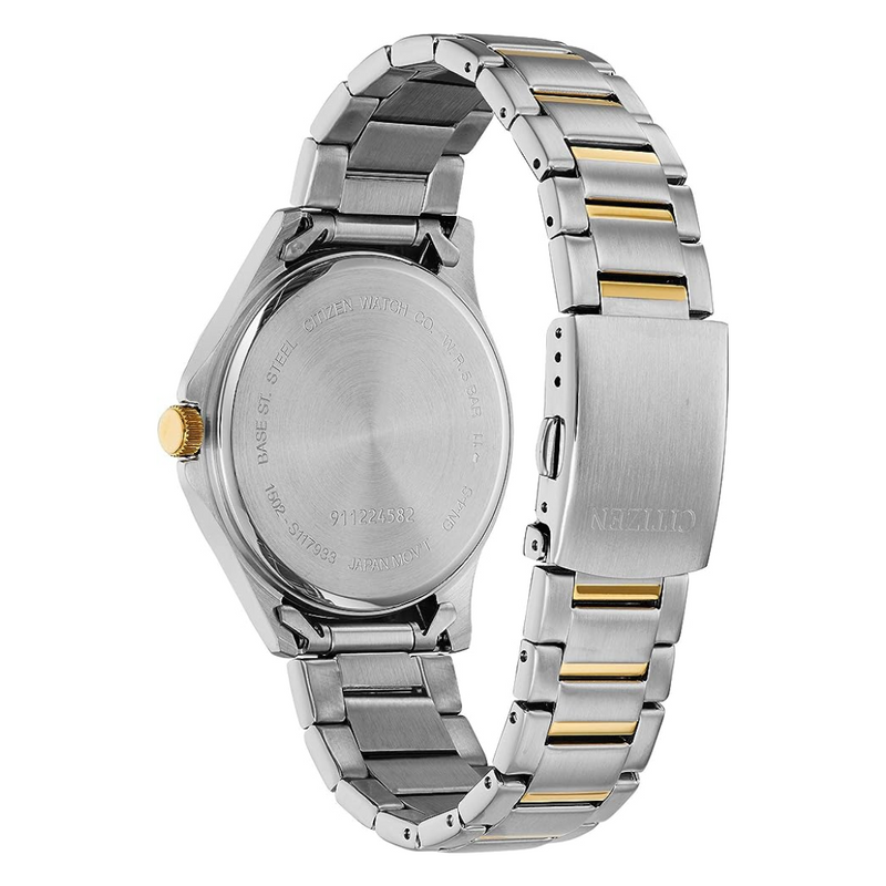 Citizen Quartz Blue Dial Two Tone Watch
