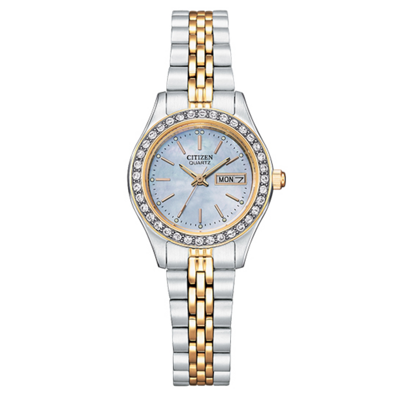 Citizen Quartz Pearl Dial Two Tone Watch Inglis Jewellers