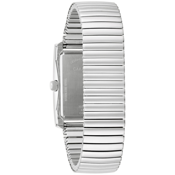 Caravelle Dress Square Faced Watch with Expansion Strap