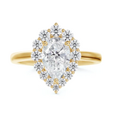 Forvermark 14K Yellow Gold .73ctw Pear Shaped Diamond Halo Ring