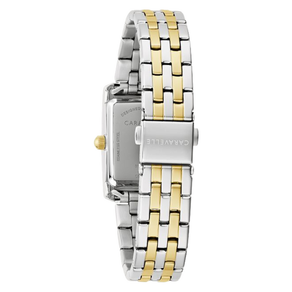 Caravelle Crystal Watch with Rectangle Face