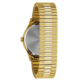 Caravelle Gold Tone Traditional Watch with Black Dial