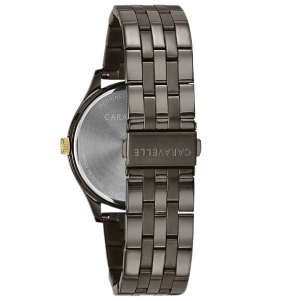 Caravelle Gun Metal Dress Watch