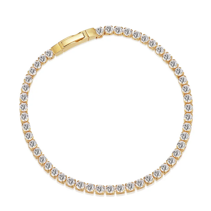 Sif Jakobs 18K Gold Plated Ellera Tennis Bracelet with White Zirconia
