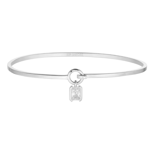 Sif Jakobs Silver Roccanova Bangle with White Zirconia