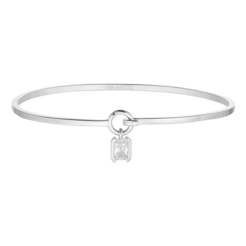 Sif Jakobs Silver Roccanova Bangle with White Zirconia