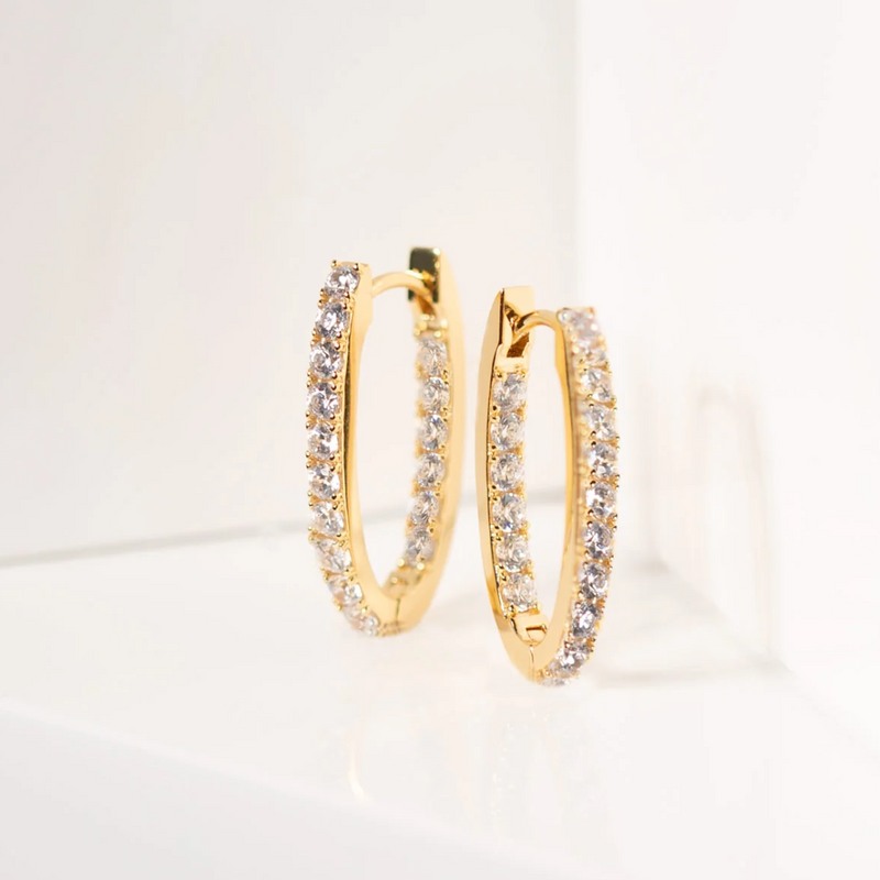 Sif Jakobs 18K Gold Plated Ellisse Piccolo Inside Out Earrings