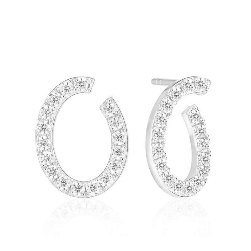 Sif Jakobs Silver Ellisse Ovale Earrings