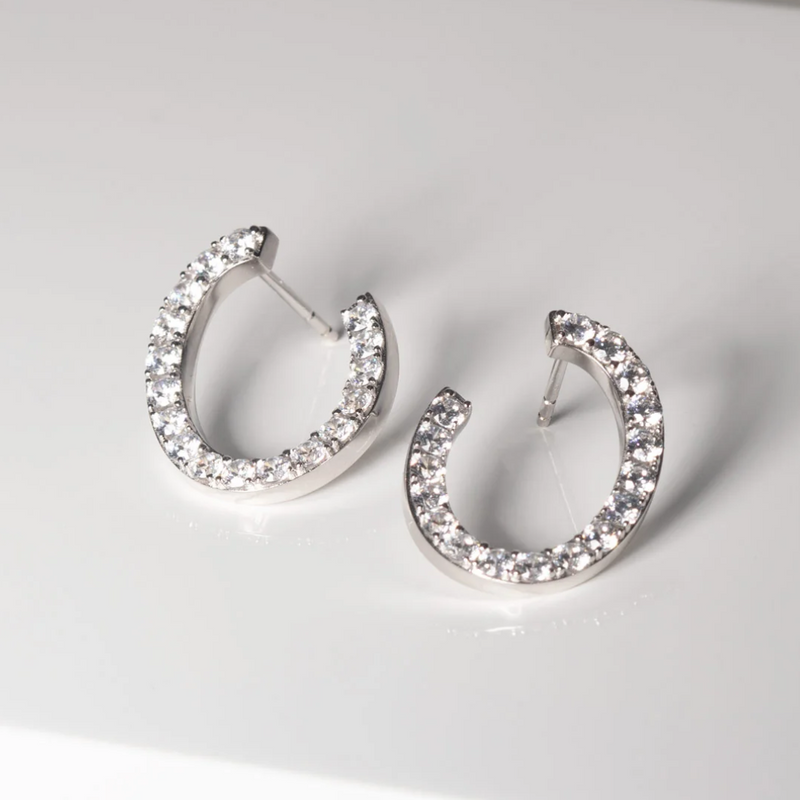 Sif Jakobs Silver Ellisse Ovale Earrings