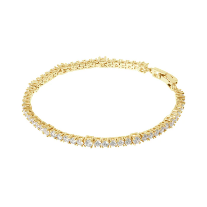 Bronzallure 18K Gold Plated Tennis Bracelet