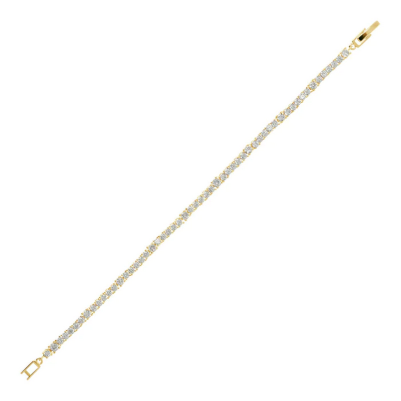 Bronzallure 18K Gold Plated Tennis Bracelet