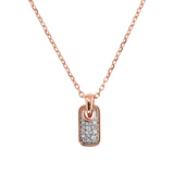 Bronzallure 18K Rose Gold Plated Forzatina Necklace with Pendant