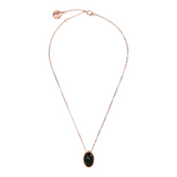 Bronzallue 18K Rose Gold Plated Forzatina Necklace with Oval Pendant