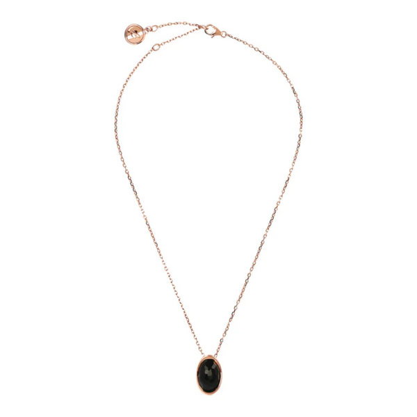 Bronzallue 18K Rose Gold Plated Forzatina Necklace with Oval Pendant