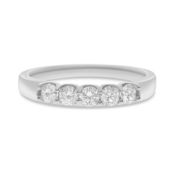 14K White Gold .50ctw Diamond Band