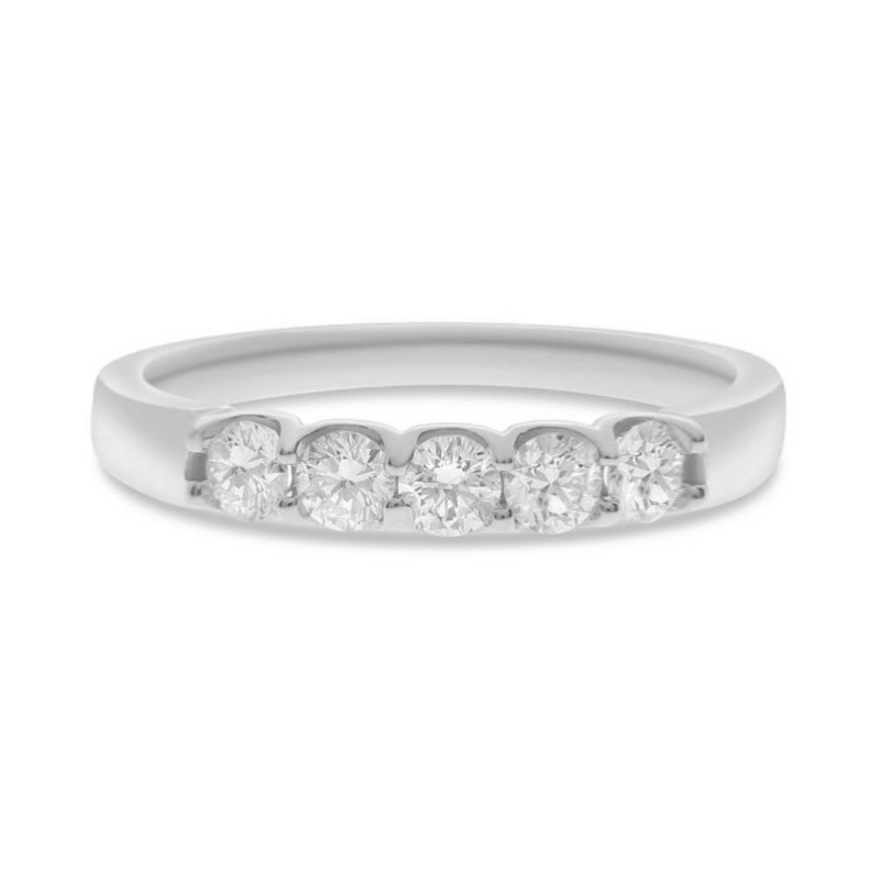 14K White Gold .50ctw Diamond Band