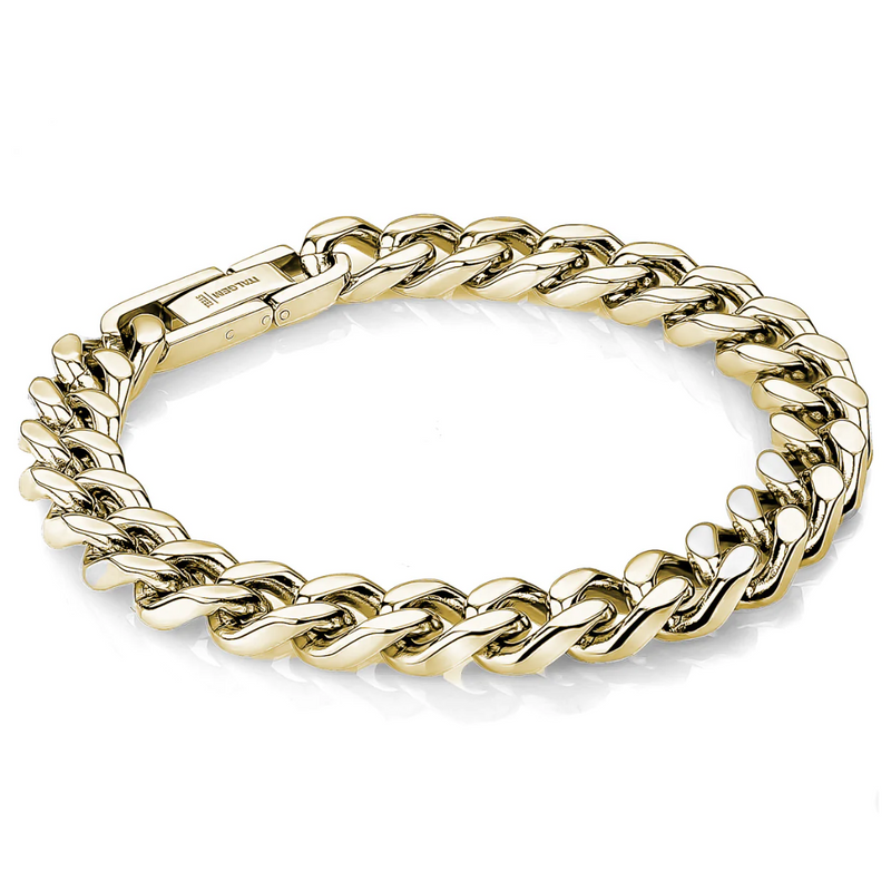 Italgem Polished Gold Plated Curb Bracelet