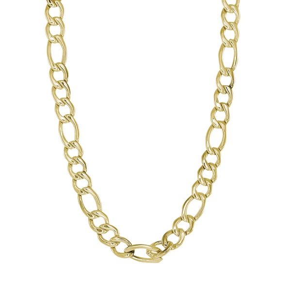 Italgem Polished Yellow Gold Plated 20" Figaro Chain