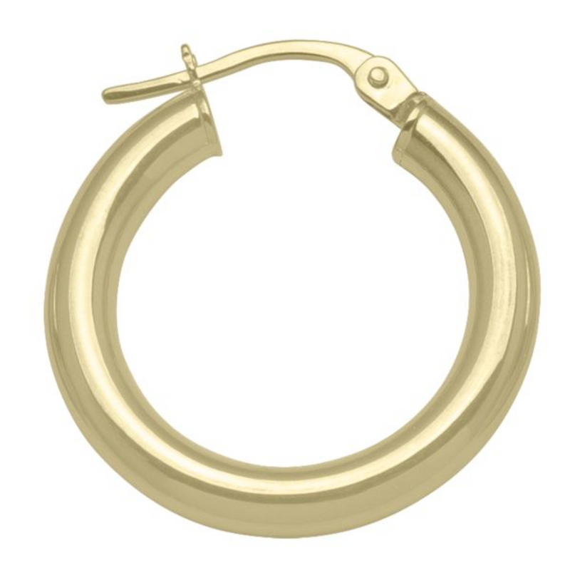 10K Yellow Medium Gold Hoops