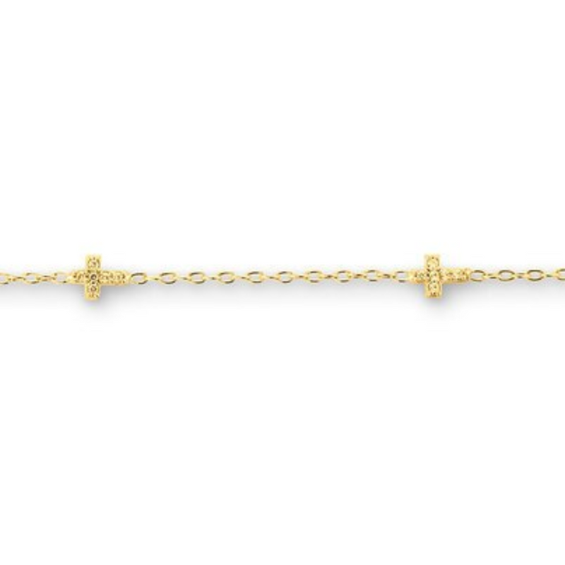 Baby's First Diamond Accent Bangle in 10K Gold (1 Line) - 5.5