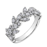 10K White Gold Fancy .50ctw Diamond Ring