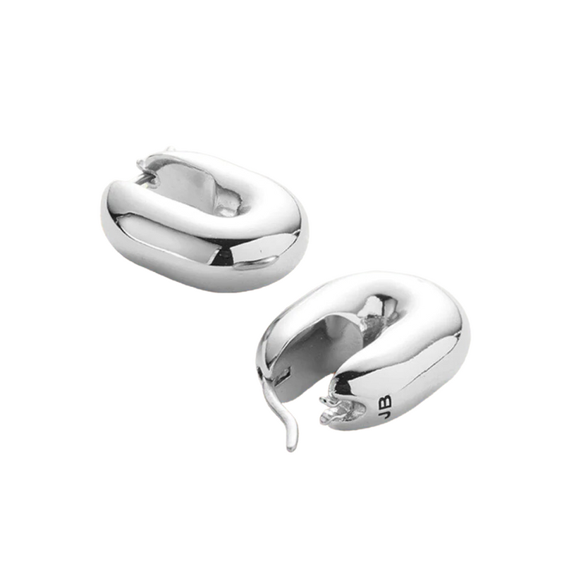 Jenny Bird Puffy U-Link Silver Earrings