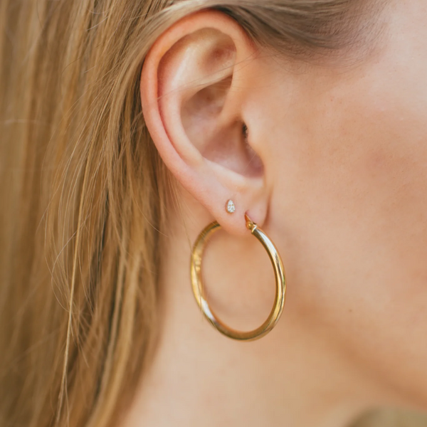 10K Yellow Gold Classic Hoops