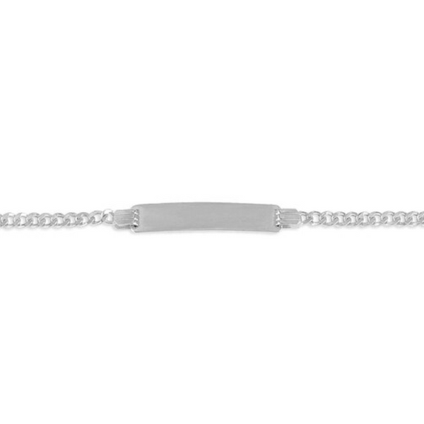 10K White Gold Baby ID Bracelet