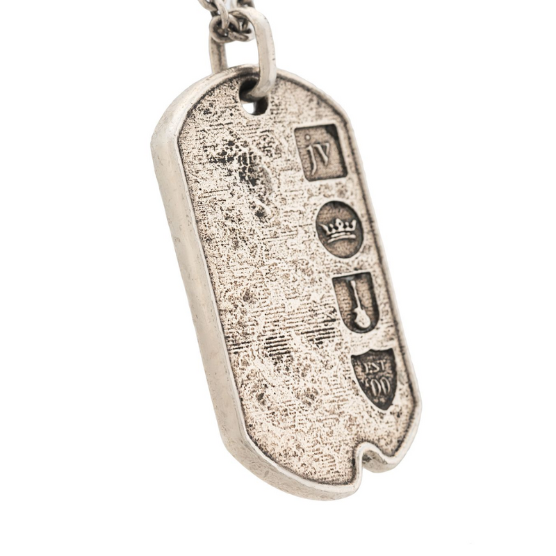 John Varvatos Distressed Dogtag on Silver Chain