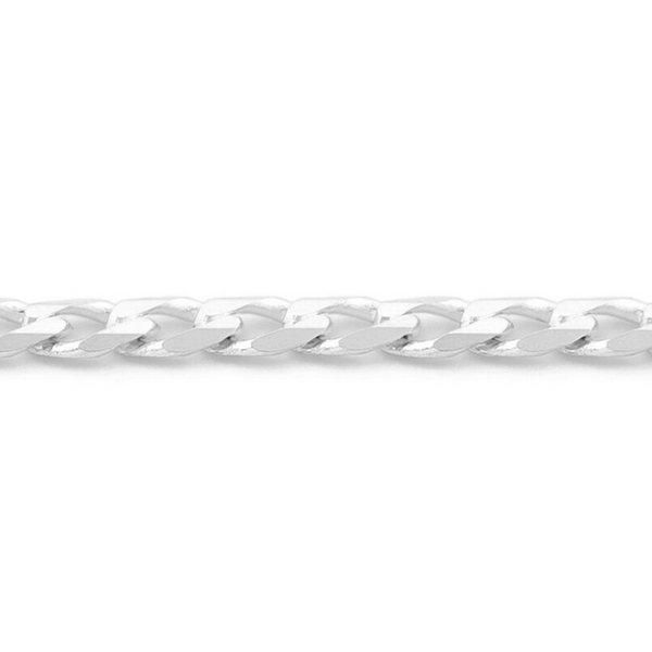 10K White Gold 20" Flat Curb Chain