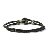 John Varvatos Double Strand Leather Bracelet