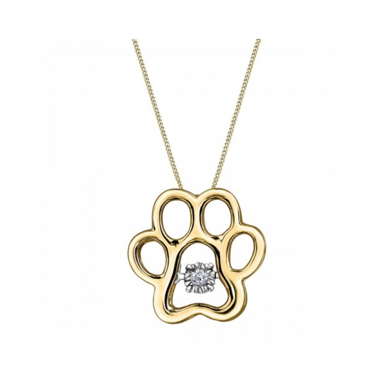 Paw print 2025 pendant gold