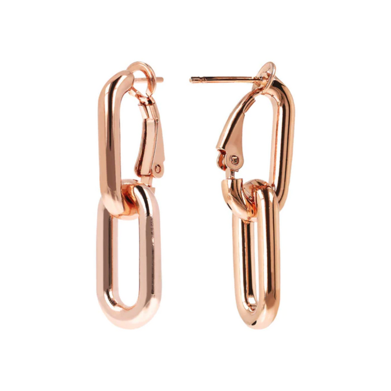 Bronzallure Paperclip Link Earrings