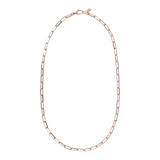 Bronzallure 18K Rose Gold Plated Paperclip Link Chain