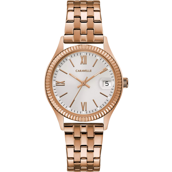 Caravelle Rose Gold Tone Watch